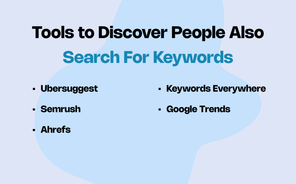 Tools to Discover People Also Search For Keywords